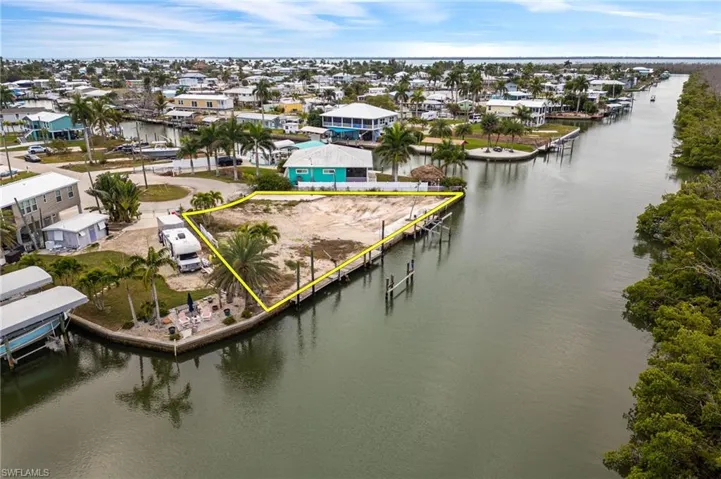 Aerial view of residential area facing south
