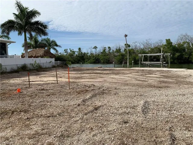View from lot entrance towards water.
