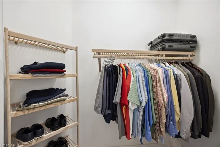 View of walk in closet
