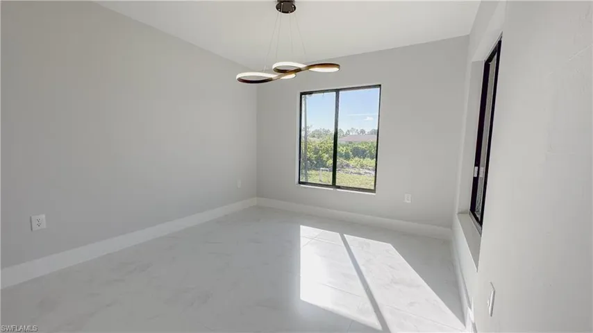 View of tiled spare room