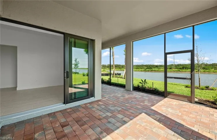 Extended covered lanai on the water