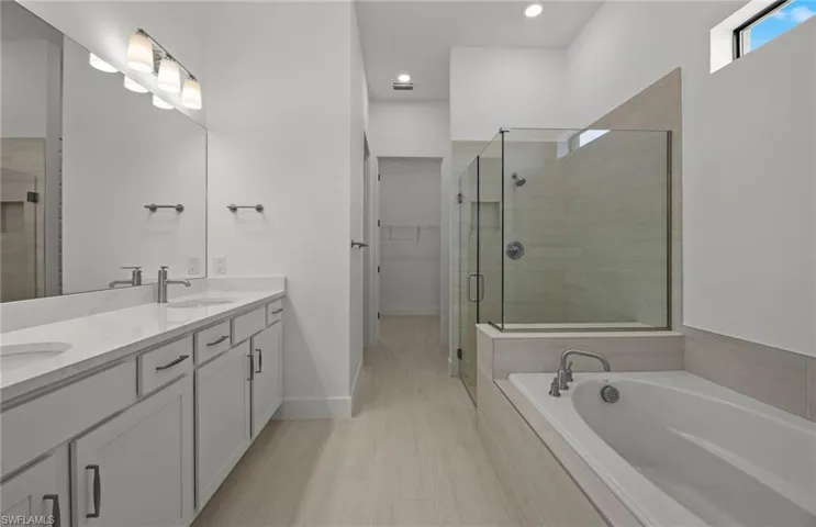 Master suite - Walk-in shower and tub