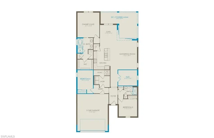 Floor plan configured with selected options