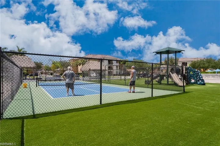 View of tennis court