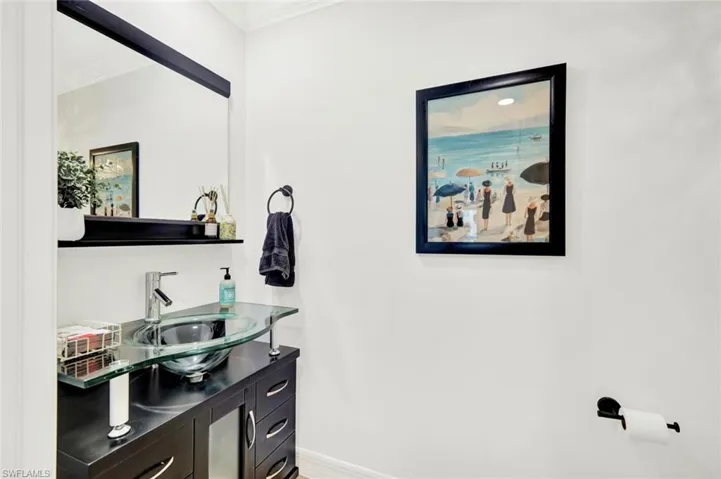 Powder Room off the Living Room