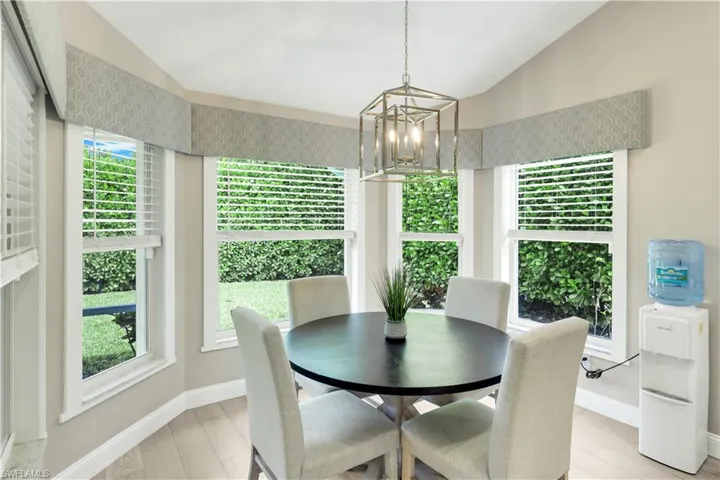 bright dining area