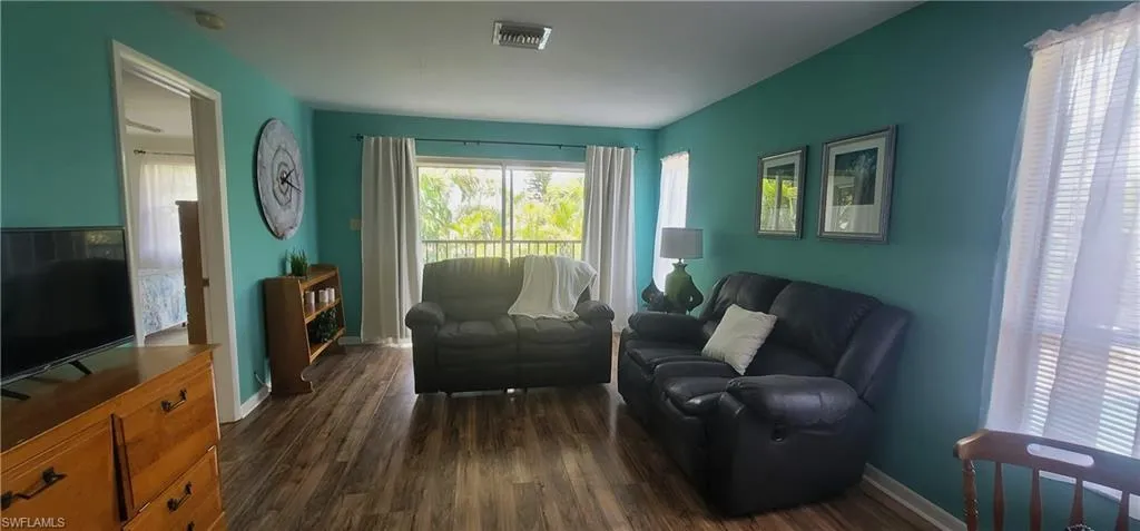 Living area from dining area