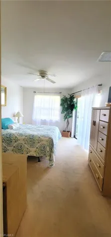 Bedroom from primary bathroom
