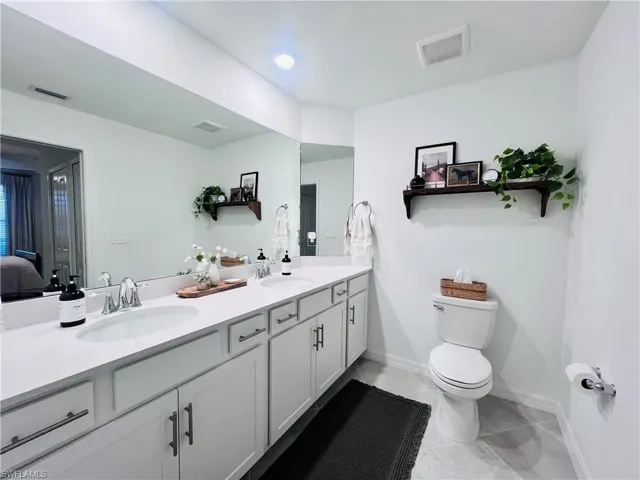 Master Bathroom offers large walk-on shower