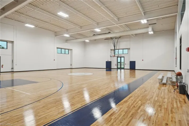View of basketball court with community basketball court