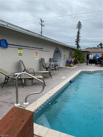 Pool common area. This unit the second archway towards the front of the building.