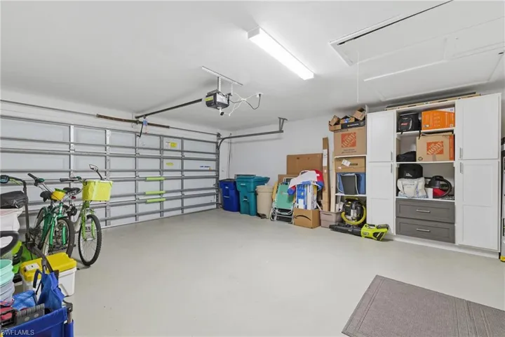 Storage in the 2 car garage.