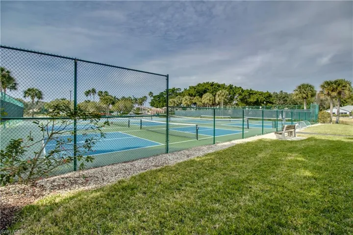 View of tennis court & pickleball