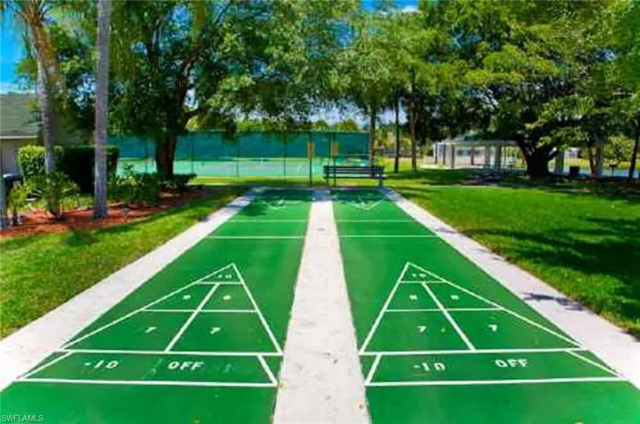 View of shuffleboard