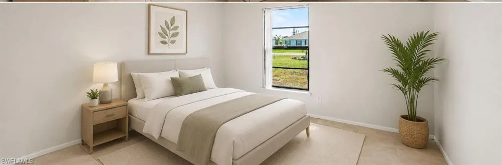 Virtually Staged guest bedroom