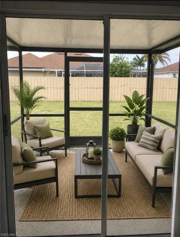 Virtually staged Lanai