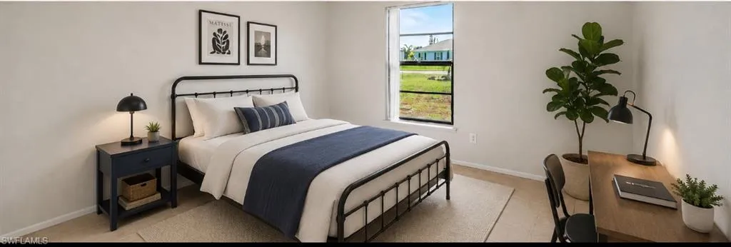 Virtually Staged guest bedroom