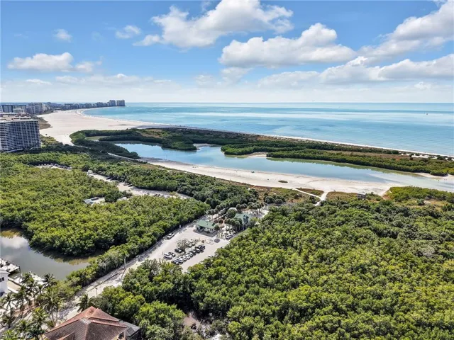 Bird's eye view of a large body of water