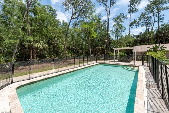 32'x16' Pool with safety fence.  Pool depth is 3' to 5'