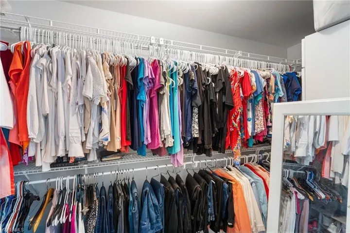 View of walk in closet