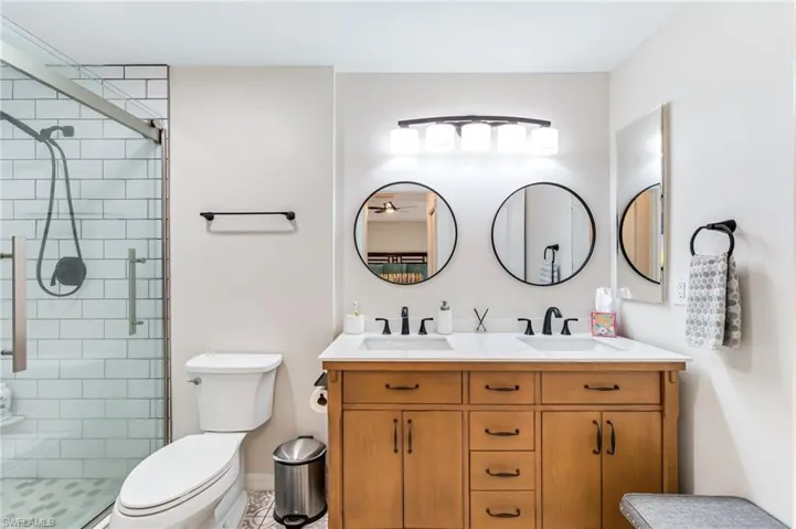 En suite master bath completely updated