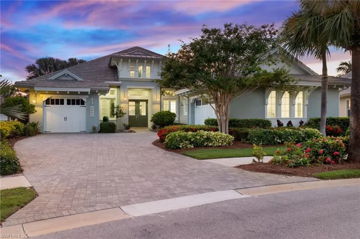 View of front facade with a garage