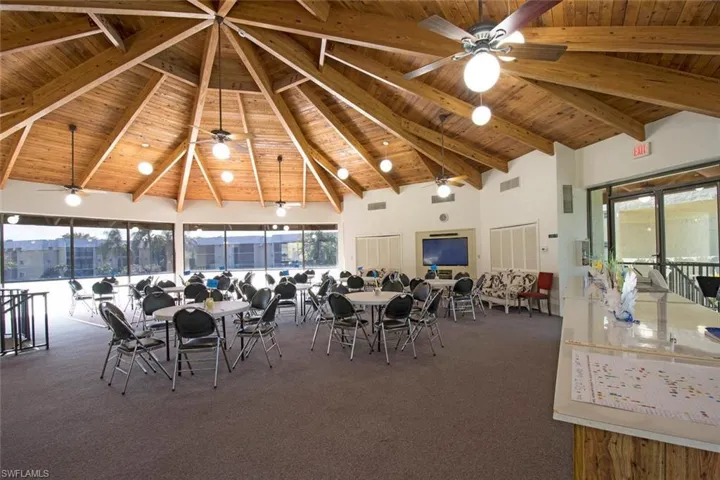 2nd floor of clubhouse-you can reserve for private party-has full furnished kitchen, dance floor-and more.  See-you can watch the tv here.