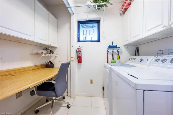 Utility room: lots of storage--and a great home office area!