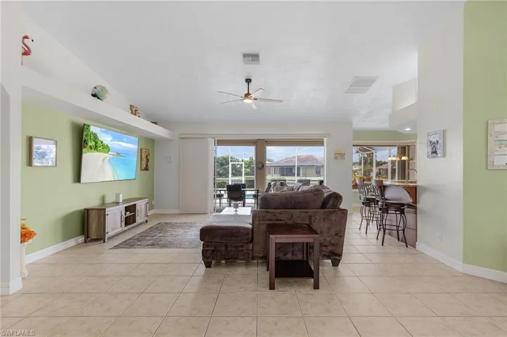 Open floor plan w/ high ceilings.