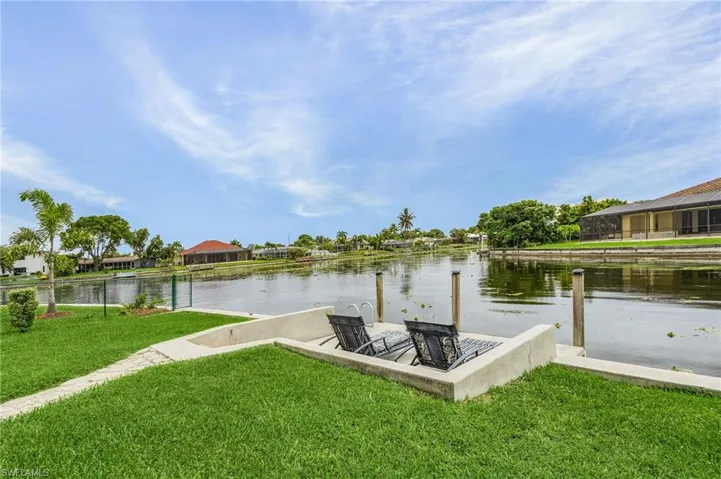 Concrete martini dock sit here with your friends and family and relax.