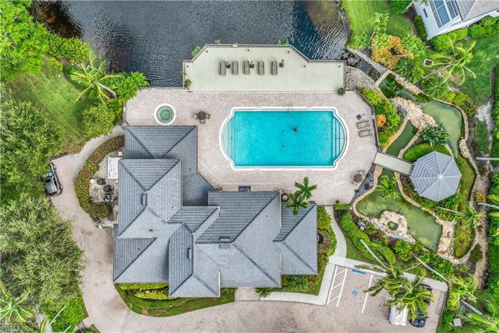 Aerial view of Breakwater at Pelican Bay overlooking clubhouse and amenities
