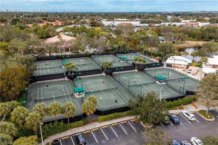 Pelican Bay Clubhouse and aerial view of amenities