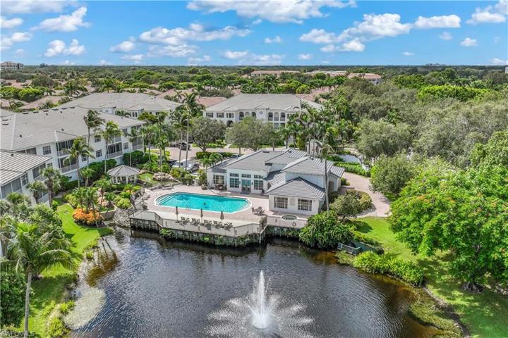 Aerial view of Breakwater at Pelican Bay overlooking clubhouse and amenities