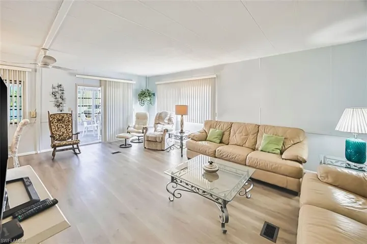 Living area featuring wood finished floors