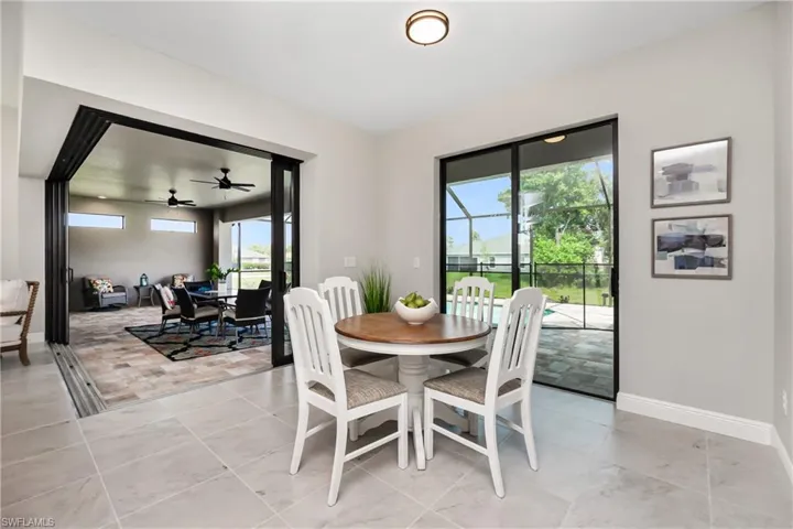 Dining space with a wealth of natural light.