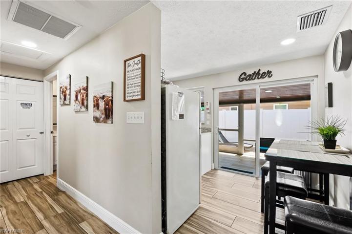 Kitchen, hallway to 2nd bedroom
