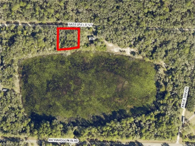 Aerial Map. Lot with the adjoining lot which is for sale.
