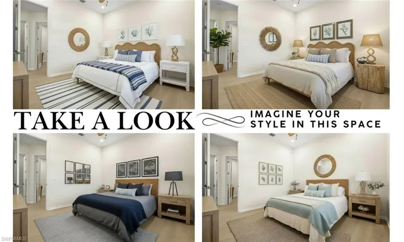 Bedroom with light wood finished floors, recessed lighting, a ceiling fan, and lofted ceiling