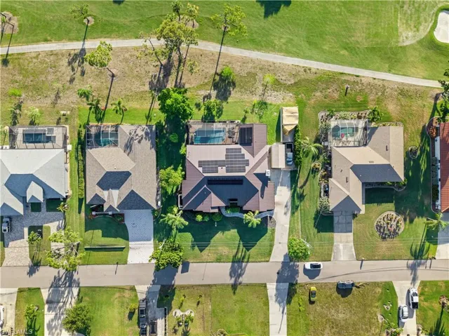 Aerial view of residential area