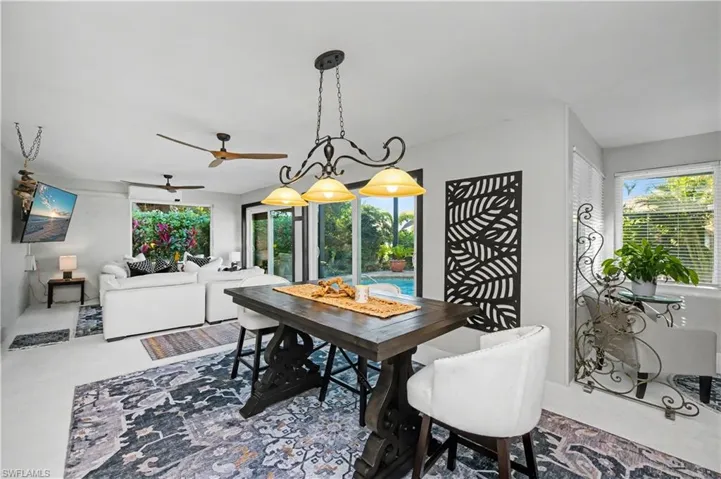 enclosed extended lanai under air looking out to lanai and side of home