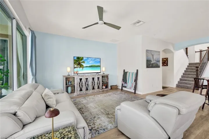 View of living area from lanai doors.