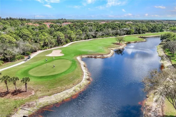 Aerial view of the golf course.