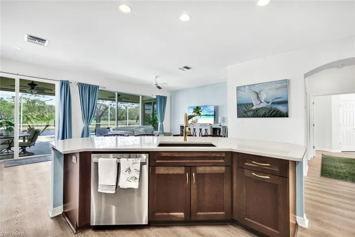 Enjoy stunning golf course and outdoor views while preparing your favorite meals!