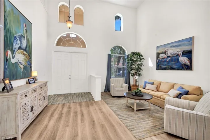 Entryway and formal seating area.