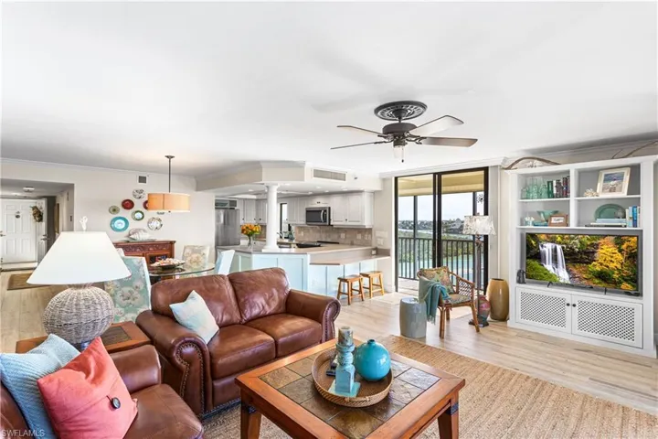 Open concept. Bay views out of the side balcony.
