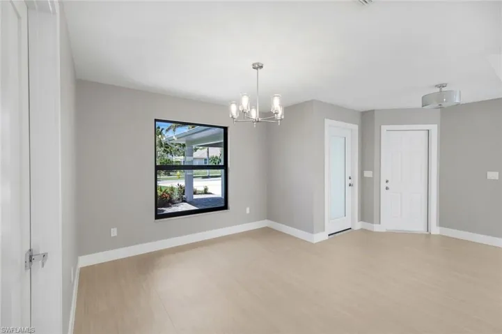 Dining area is perfect for a casual lunch or formal dinner.
