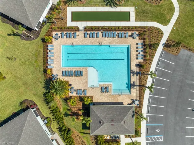 Drone / aerial view of community pool