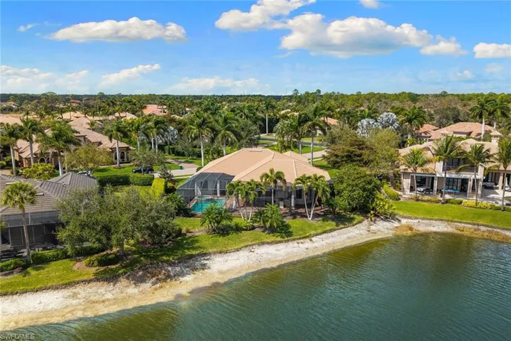 Drone / aerial view of a nearby body of water
