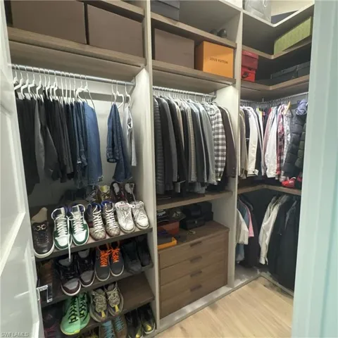 His closet