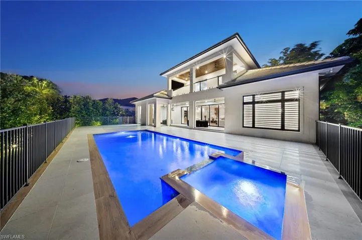 Privately fenced in pool and spa